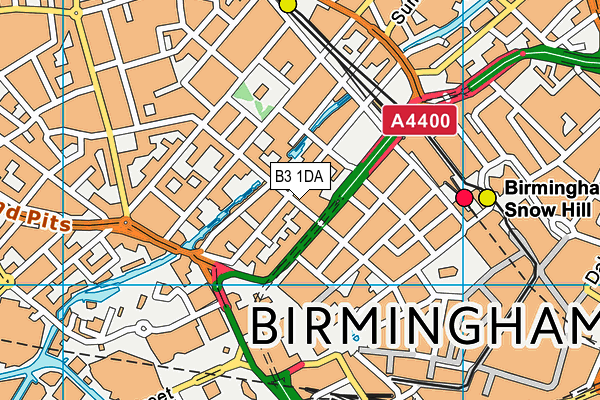 B3 1DA map - OS VectorMap District (Ordnance Survey)