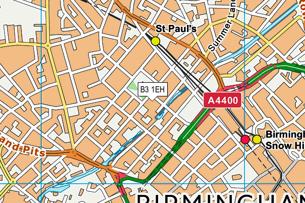 B3 1EH map - OS VectorMap District (Ordnance Survey)