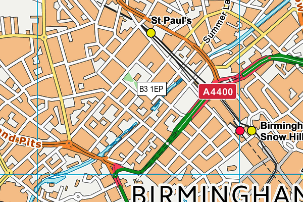 B3 1EP map - OS VectorMap District (Ordnance Survey)