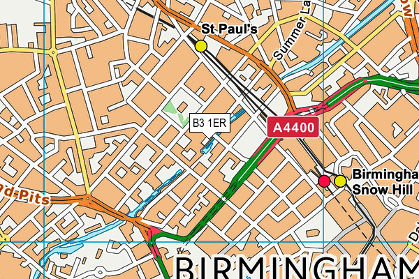 B3 1ER map - OS VectorMap District (Ordnance Survey)