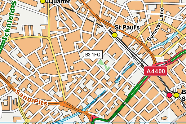 B3 1FQ map - OS VectorMap District (Ordnance Survey)