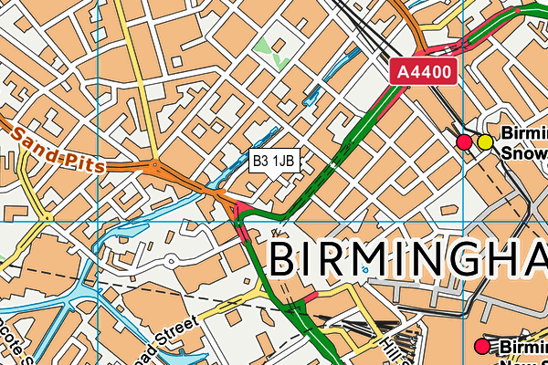 University College Birmingham map (B3 1JB) - OS VectorMap District (Ordnance Survey)