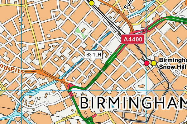 B3 1LH map - OS VectorMap District (Ordnance Survey)