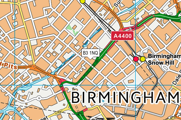 B3 1NQ map - OS VectorMap District (Ordnance Survey)