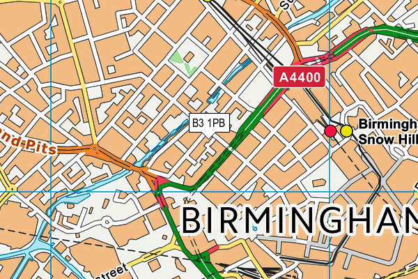 University College Birmingham (Richmond House) map (B3 1PB) - OS VectorMap District (Ordnance Survey)