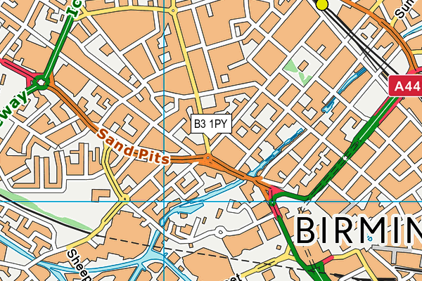 B3 1PY map - OS VectorMap District (Ordnance Survey)