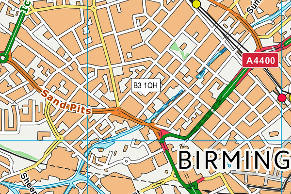 B3 1QH map - OS VectorMap District (Ordnance Survey)