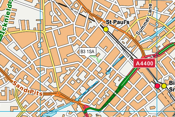 B3 1SA map - OS VectorMap District (Ordnance Survey)