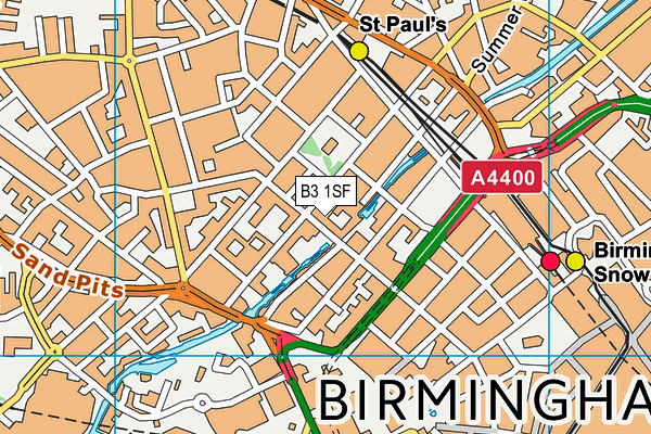 B3 1SF map - OS VectorMap District (Ordnance Survey)
