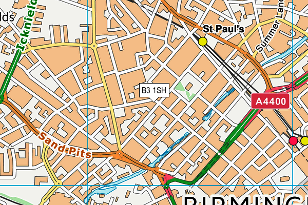 B3 1SH map - OS VectorMap District (Ordnance Survey)