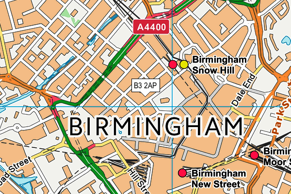 B3 2AP map - OS VectorMap District (Ordnance Survey)