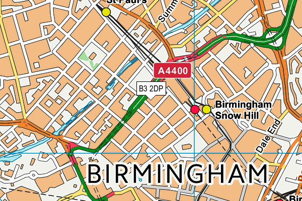 B3 2DP map - OS VectorMap District (Ordnance Survey)