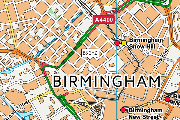 B3 2HZ map - OS VectorMap District (Ordnance Survey)