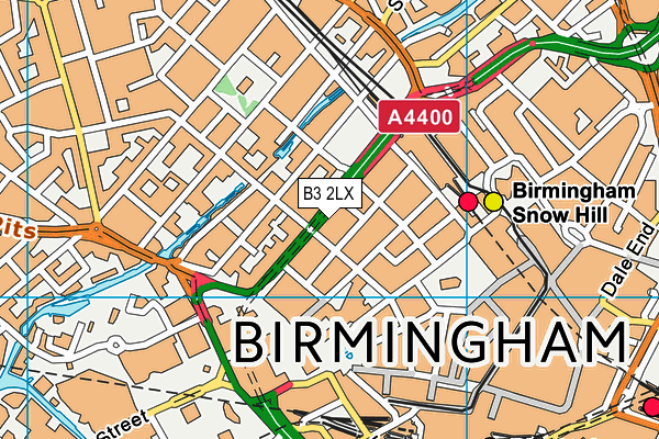 B3 2LX map - OS VectorMap District (Ordnance Survey)