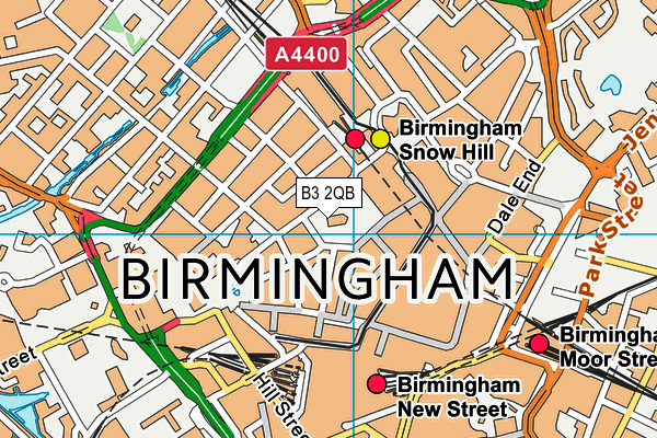 B3 2QB map - OS VectorMap District (Ordnance Survey)