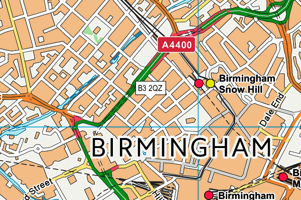 B3 2QZ map - OS VectorMap District (Ordnance Survey)