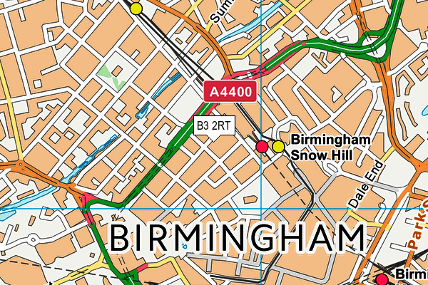 B3 2RT map - OS VectorMap District (Ordnance Survey)