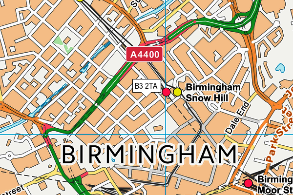 B3 2TA map - OS VectorMap District (Ordnance Survey)