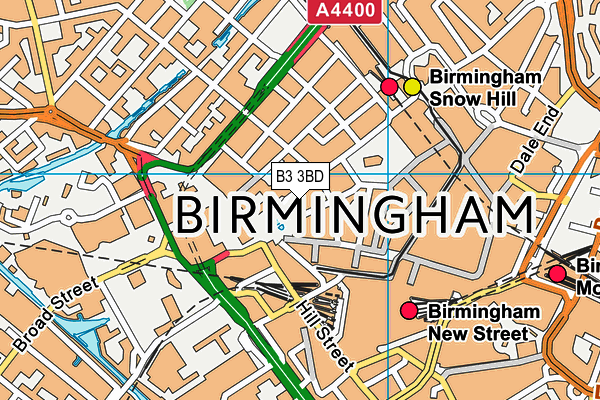 B3 3BD map - OS VectorMap District (Ordnance Survey)