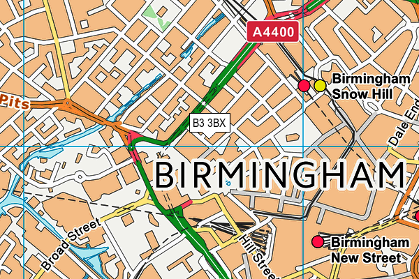 B3 3BX map - OS VectorMap District (Ordnance Survey)