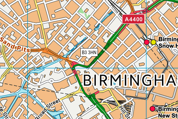 B3 3HN map - OS VectorMap District (Ordnance Survey)