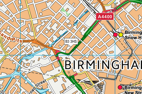 B3 3HS map - OS VectorMap District (Ordnance Survey)