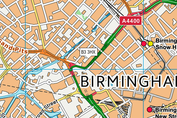 B3 3HX map - OS VectorMap District (Ordnance Survey)