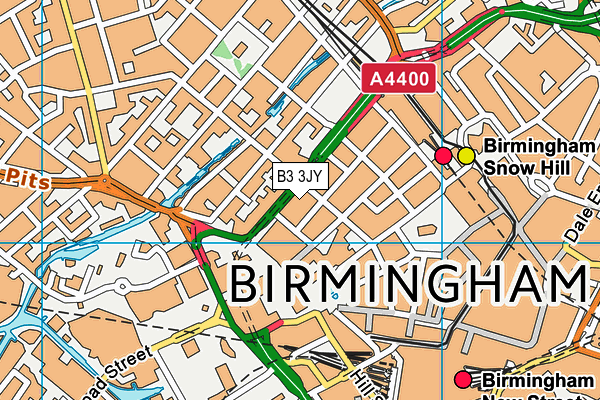 B3 3JY map - OS VectorMap District (Ordnance Survey)