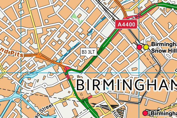 B3 3LT map - OS VectorMap District (Ordnance Survey)