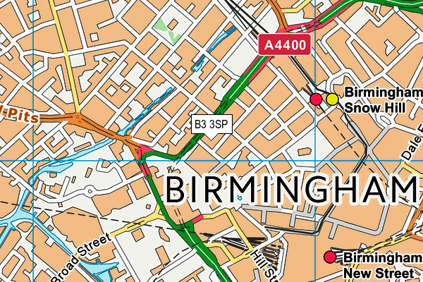 B3 3SP map - OS VectorMap District (Ordnance Survey)