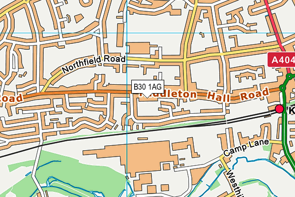 B30 1AG map - OS VectorMap District (Ordnance Survey)