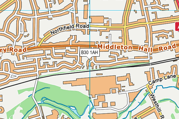 B30 1AH map - OS VectorMap District (Ordnance Survey)