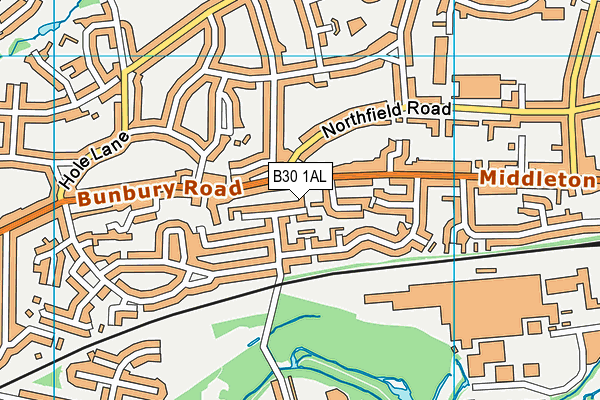 B30 1AL map - OS VectorMap District (Ordnance Survey)