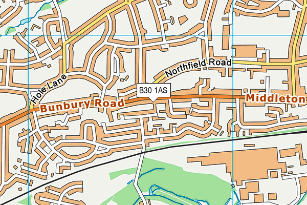 B30 1AS map - OS VectorMap District (Ordnance Survey)