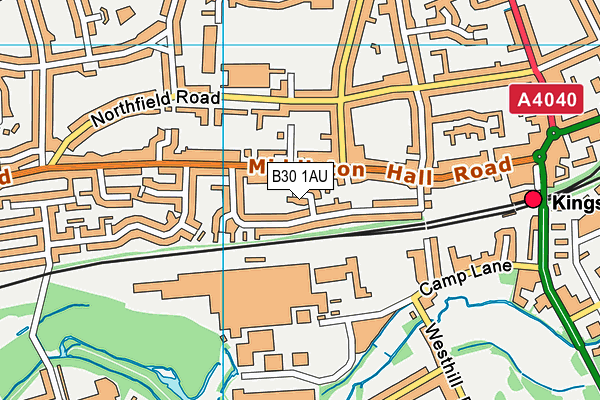 B30 1AU map - OS VectorMap District (Ordnance Survey)