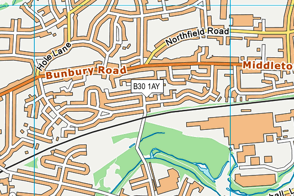 B30 1AY map - OS VectorMap District (Ordnance Survey)
