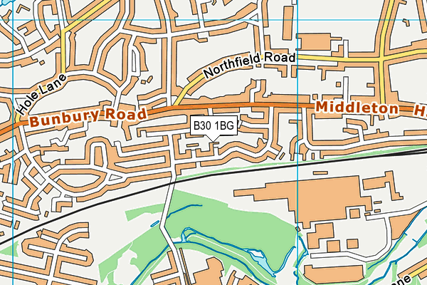 B30 1BG map - OS VectorMap District (Ordnance Survey)