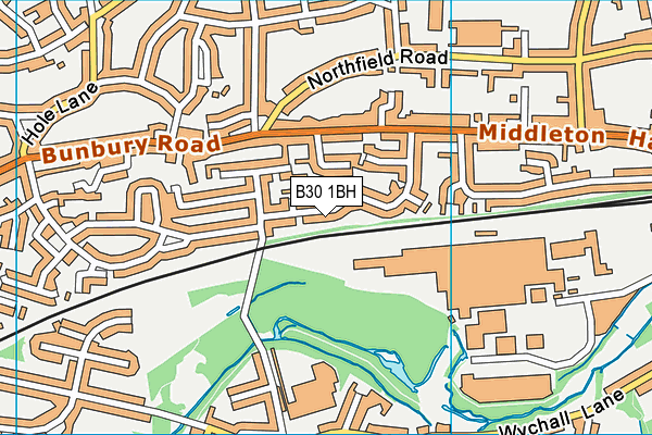 B30 1BH map - OS VectorMap District (Ordnance Survey)