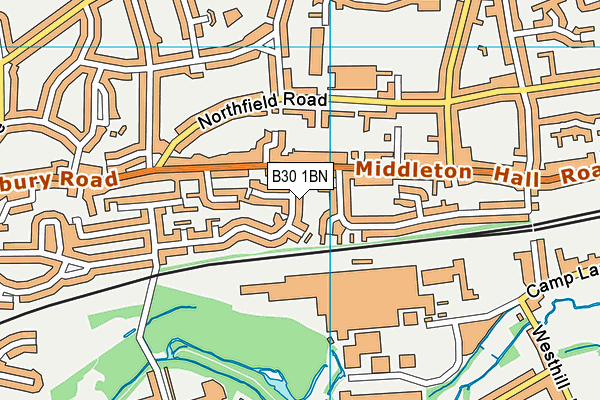 B30 1BN map - OS VectorMap District (Ordnance Survey)