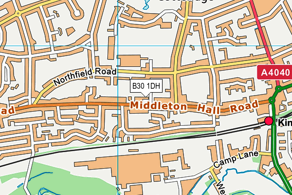 B30 1DH map - OS VectorMap District (Ordnance Survey)