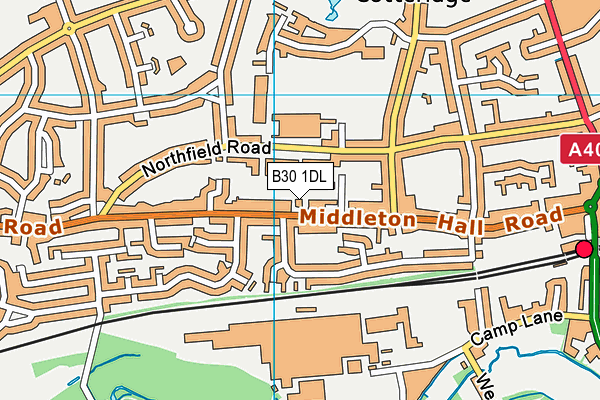 B30 1DL map - OS VectorMap District (Ordnance Survey)