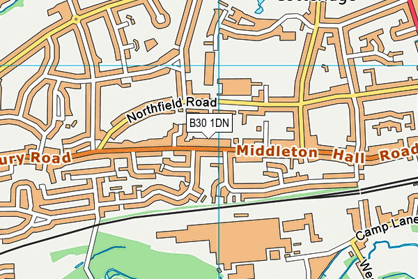 B30 1DN map - OS VectorMap District (Ordnance Survey)