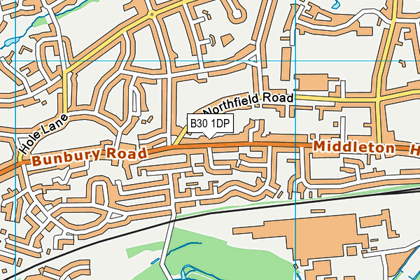 B30 1DP map - OS VectorMap District (Ordnance Survey)