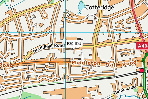 B30 1DU map - OS VectorMap District (Ordnance Survey)