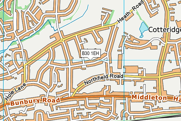 B30 1EH map - OS VectorMap District (Ordnance Survey)