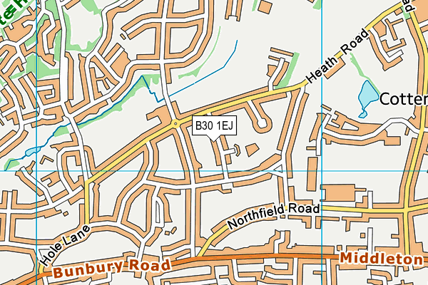 B30 1EJ map - OS VectorMap District (Ordnance Survey)