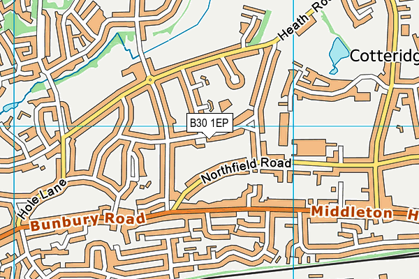 B30 1EP map - OS VectorMap District (Ordnance Survey)