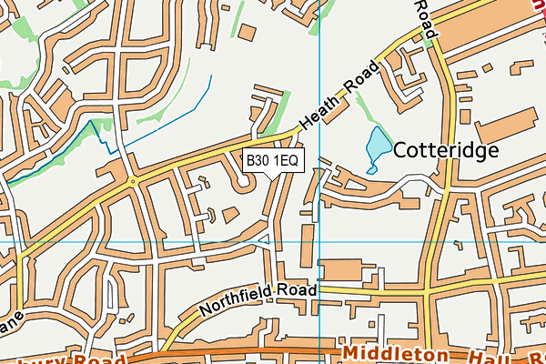 B30 1EQ map - OS VectorMap District (Ordnance Survey)