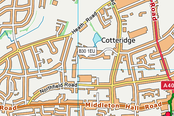 B30 1EU map - OS VectorMap District (Ordnance Survey)