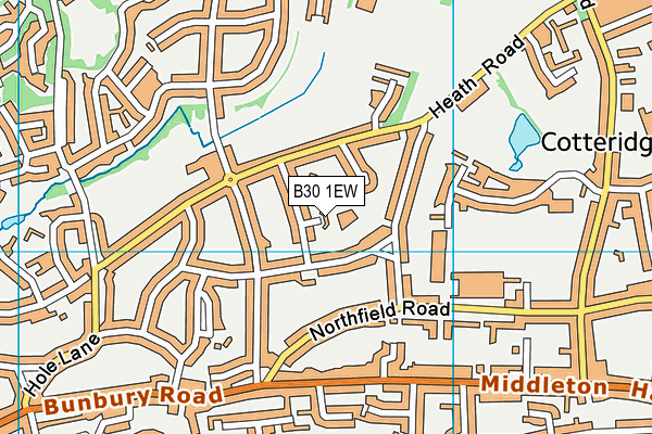 B30 1EW map - OS VectorMap District (Ordnance Survey)